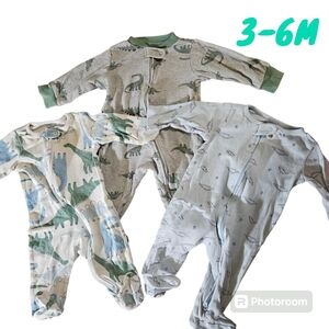 Child of Mine Carters Infant Baby 3-6m 3p Set Dino Footed Pjs Sleep N Play